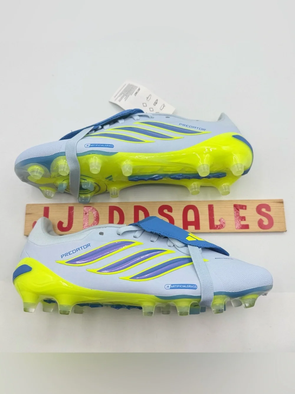 Adidas Predator Pro Fold Over Tongue AG Crystal Sky Blue Soccer JR7867 Men Sz 7